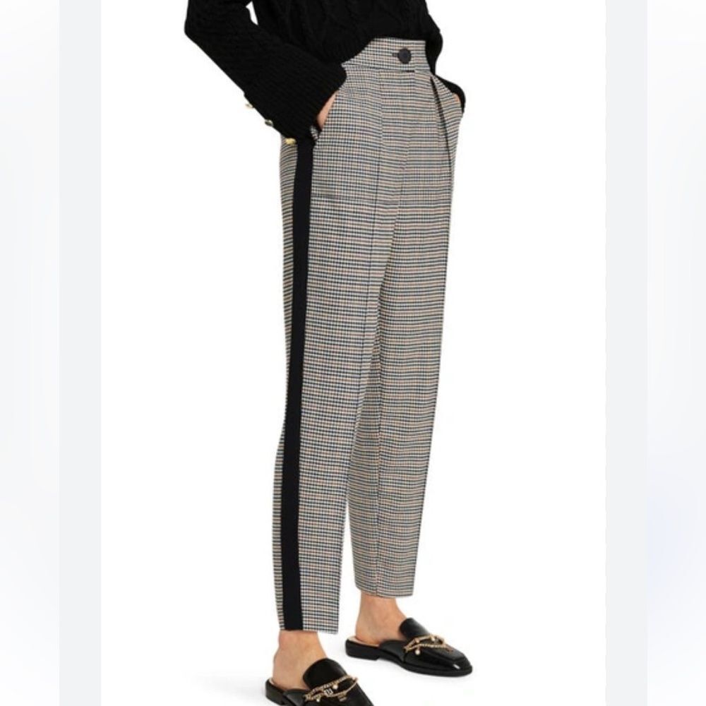 River Island Checkered Dress Pants with stripes down the sides, high-rise 10